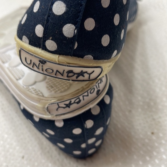 Union Bay Black Polka Dot Shoes Fabric Bow & Shoe Size 8.5 - Picture 8 of 8